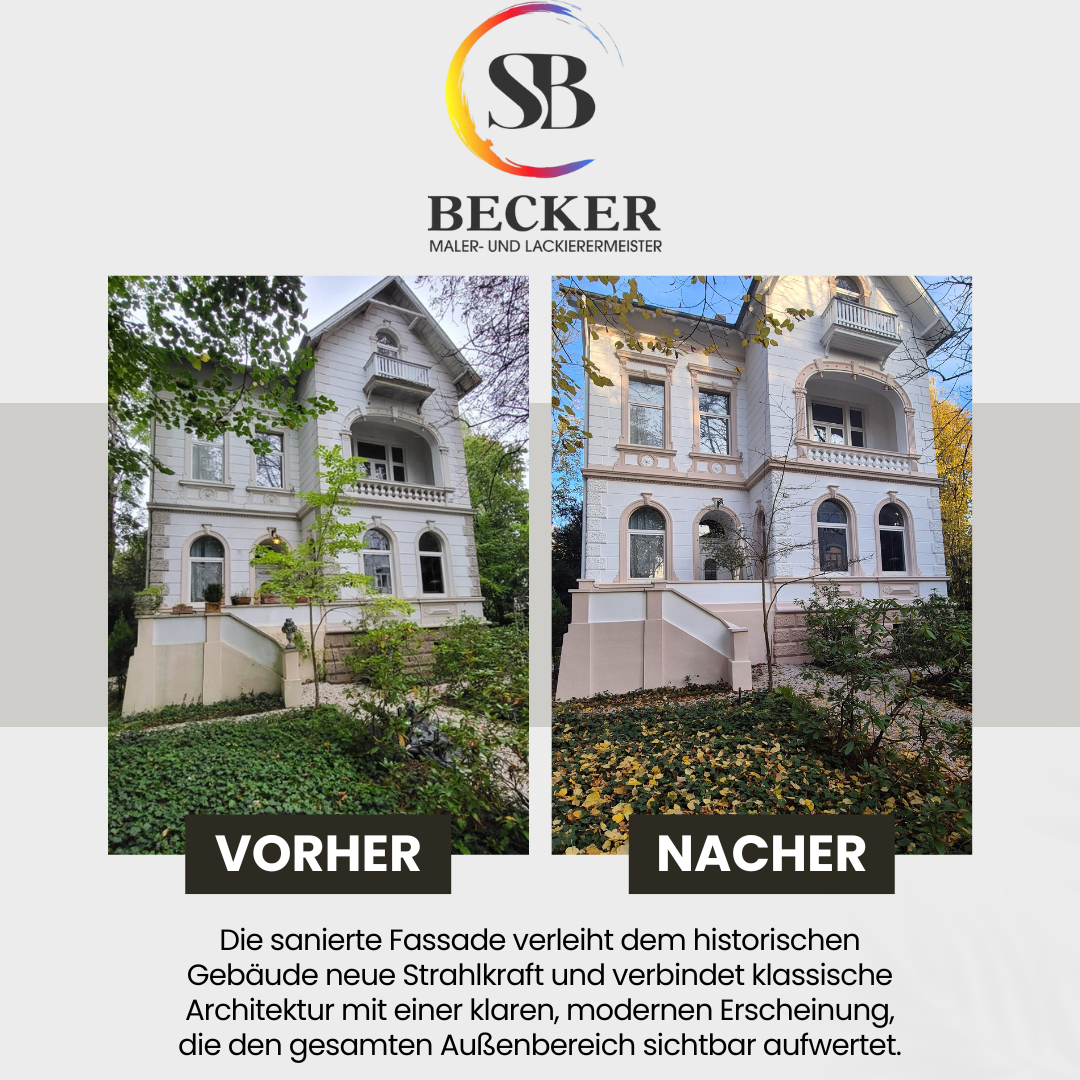 Historische Fassadensanierung - Vorher/Nachher